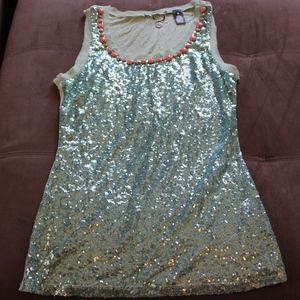 BKE Boutique Sequin Tank Top